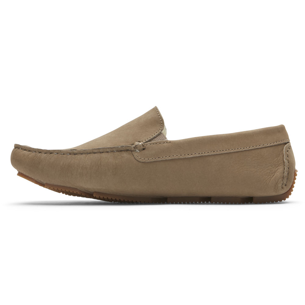 Rockport Mens Slippers Khaki - Rhyder - UK 450-KCFDXZ